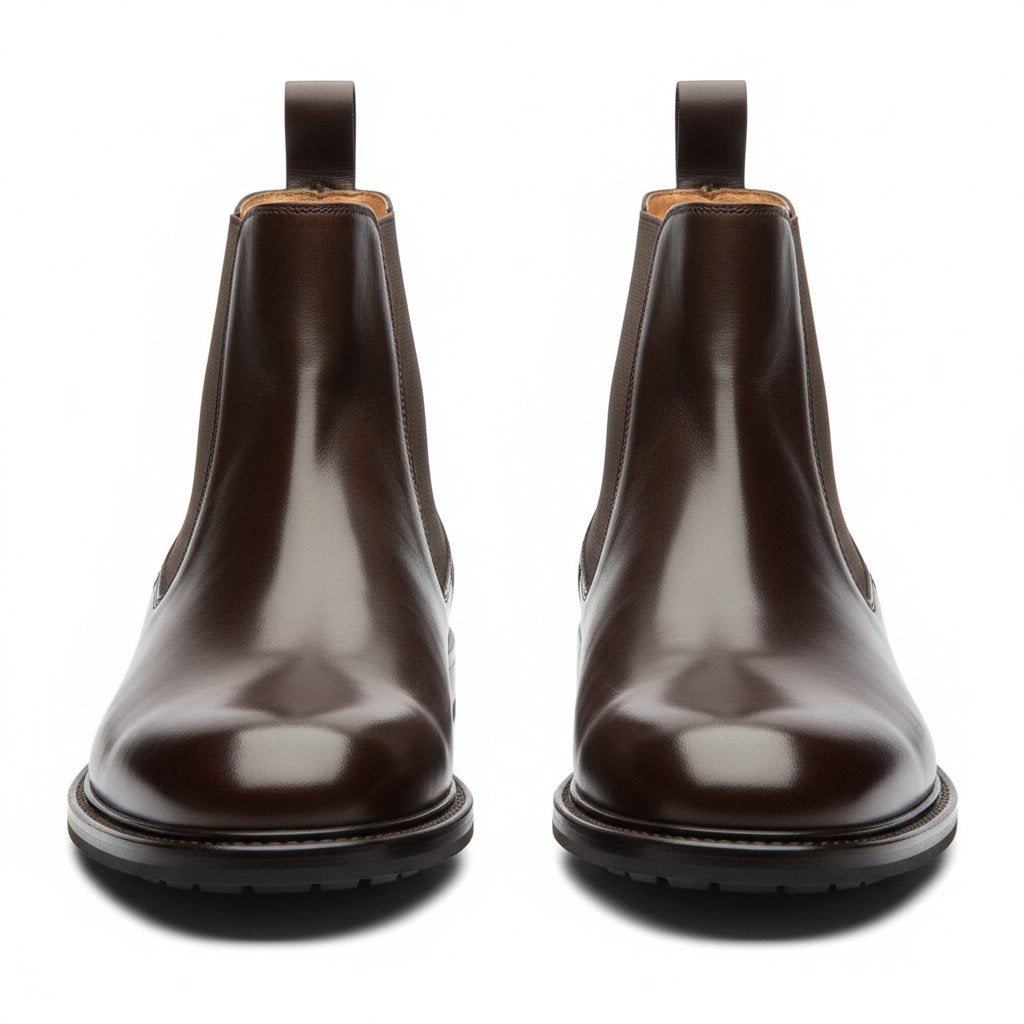 Calloway | Men's Leather Chelsea Ankle Boots - Dark Brown