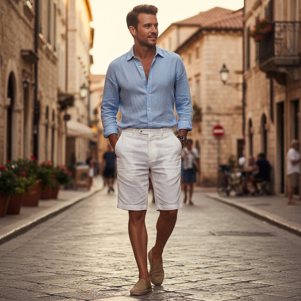 Holden | Men's Linen Tailored Summer Shorts - lifestyle 1