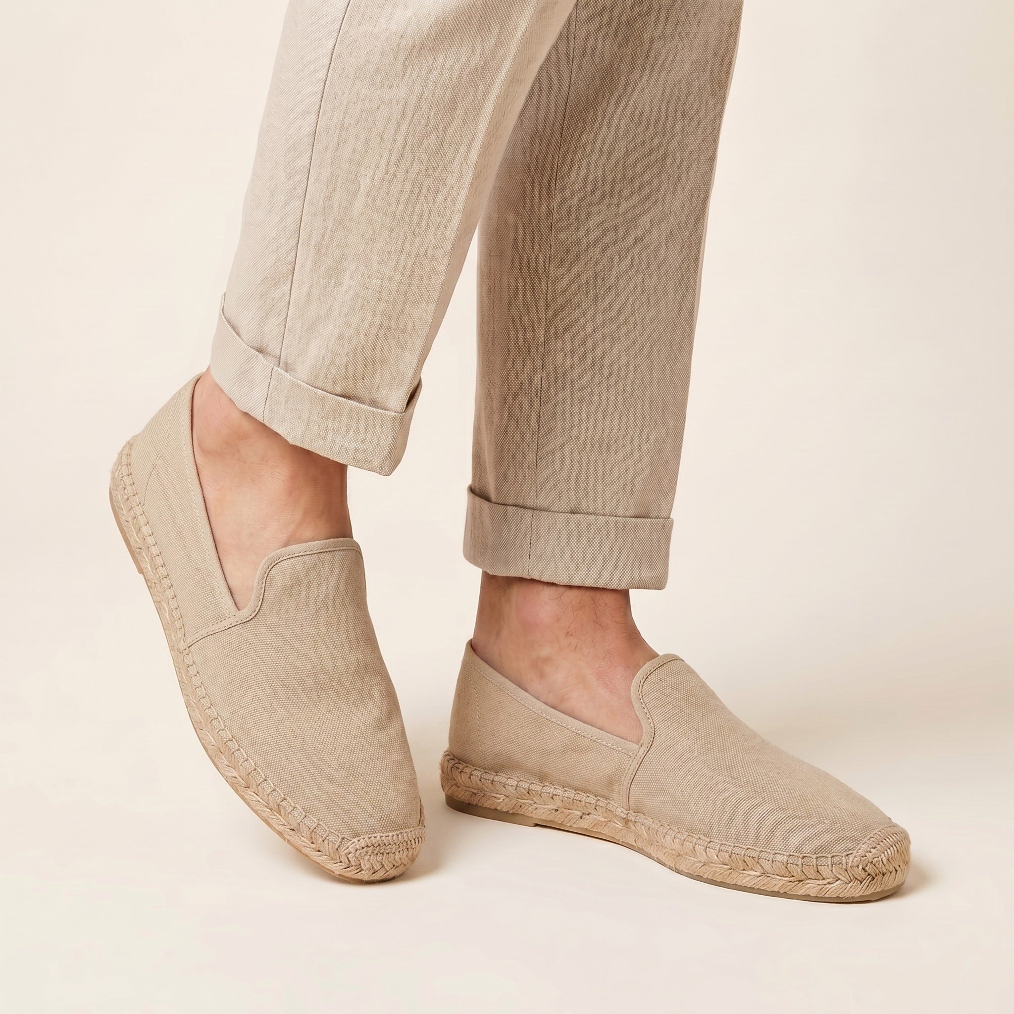 Rafael | Men's Canvas Espadrilles - Beige