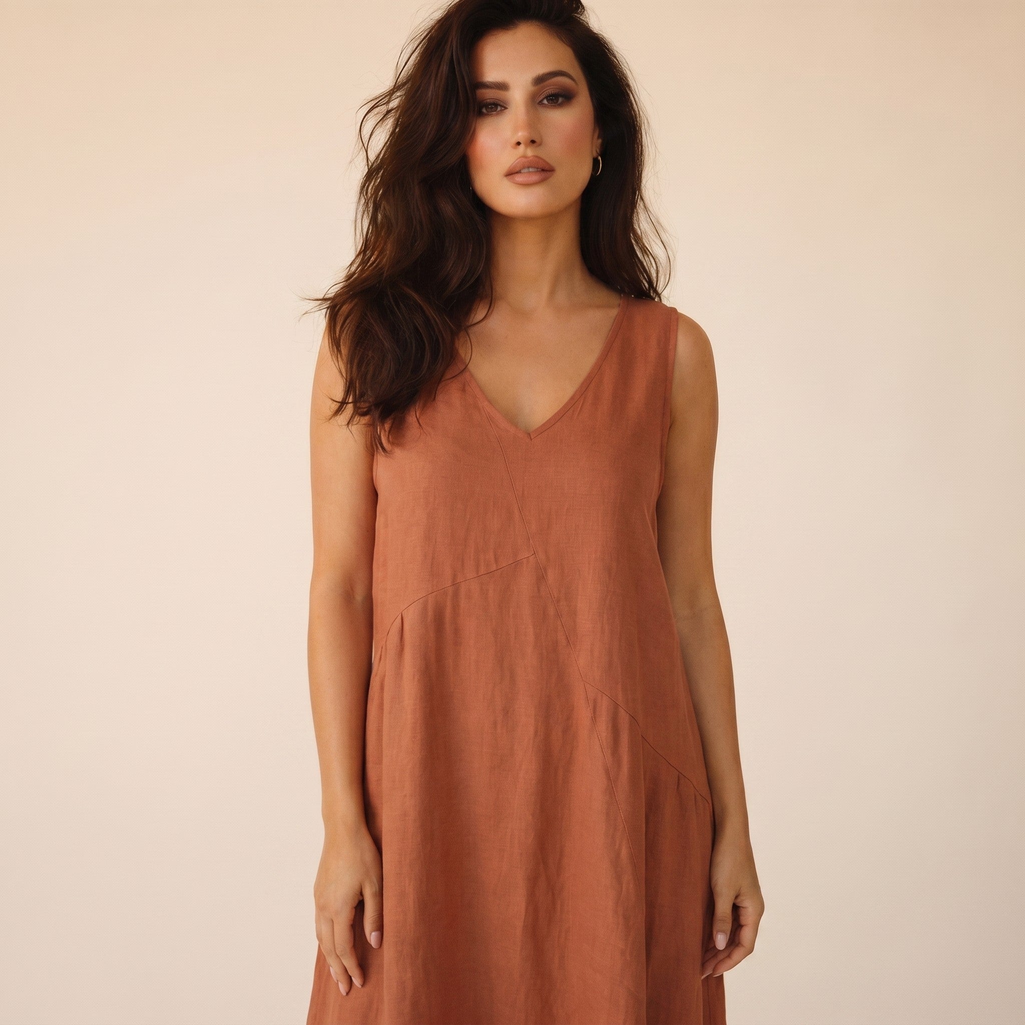 Mirabel | Women's Linen Maxi Dress - view 3