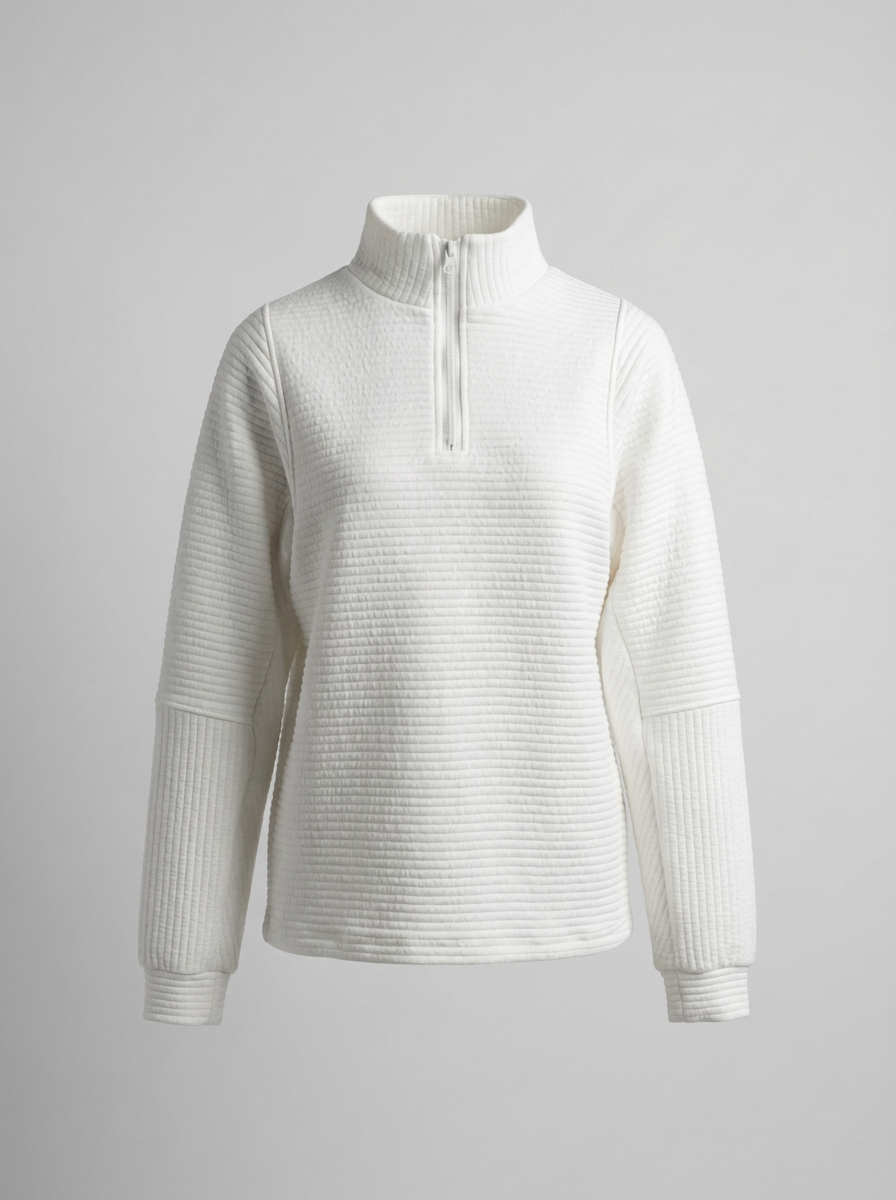 Women’s Ribbed Half-Zip Pullover – Soft, Casual & Perfect for Everyday Wear