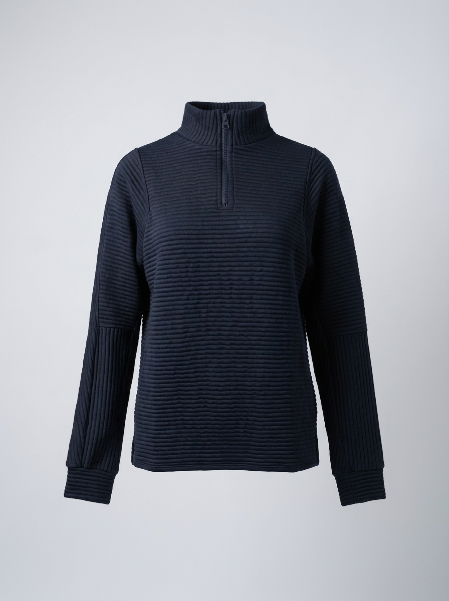 Women’s Ribbed Half-Zip Pullover – Soft, Casual & Perfect for Everyday Wear