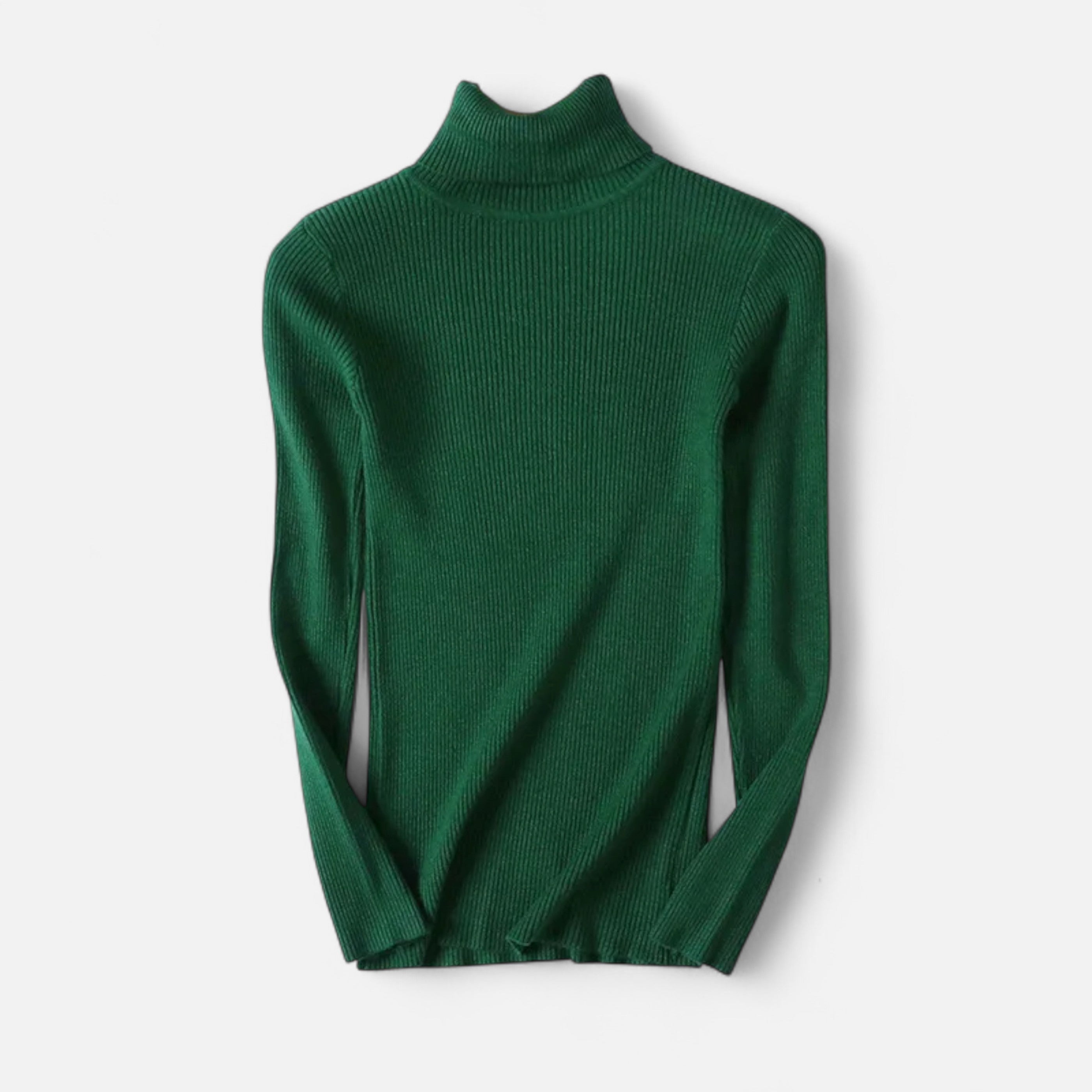 Women’s Ribbed Turtleneck Sweater – Soft Slim-Fit Winter Knit Top