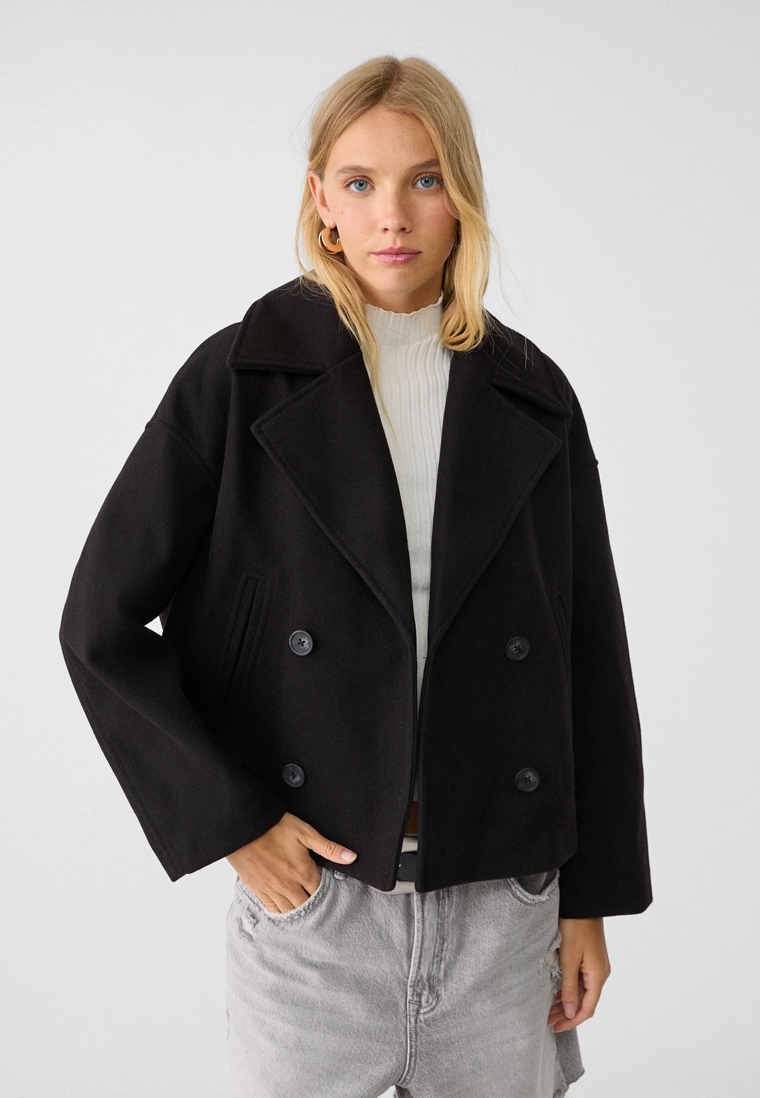 Cropped Double Breasted Jacket for Women