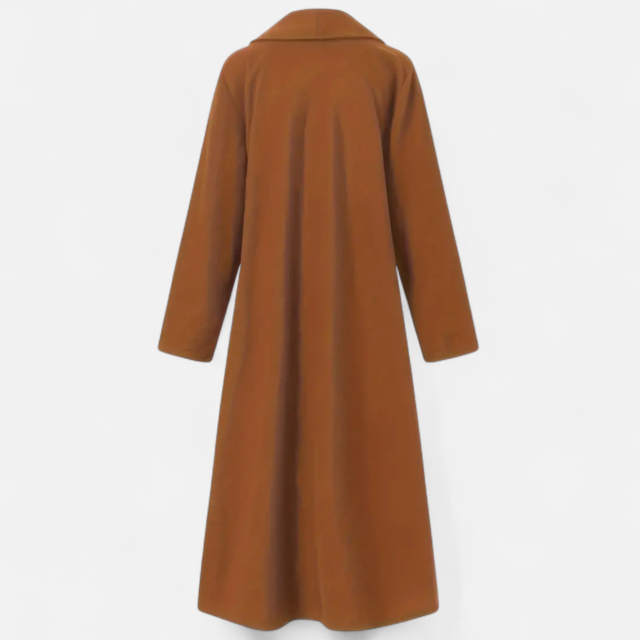 Women’s Long Plus-Size Trench Coat – Lightweight Elegant Lapel Jacket