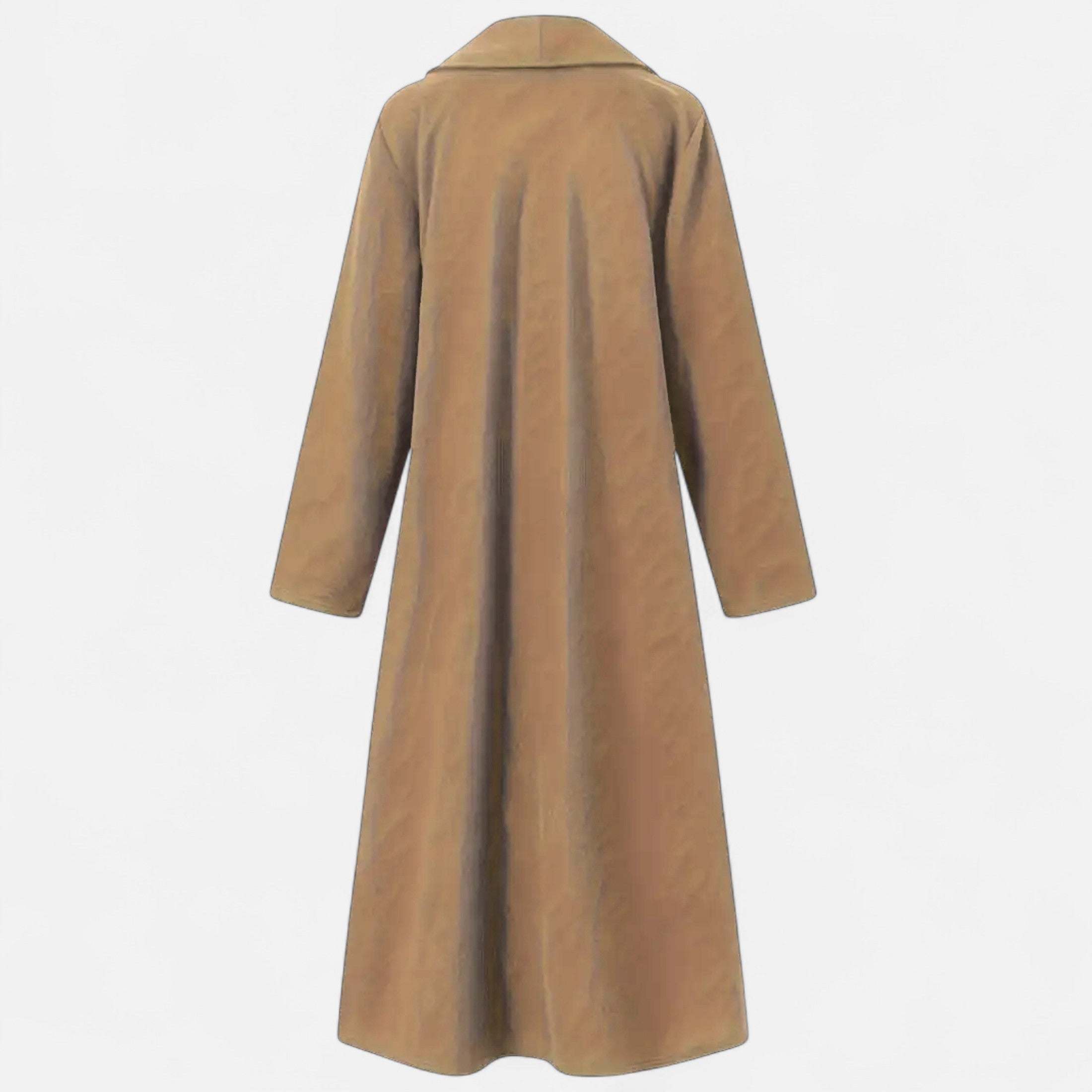 Women’s Long Plus-Size Trench Coat – Lightweight Elegant Lapel Jacket