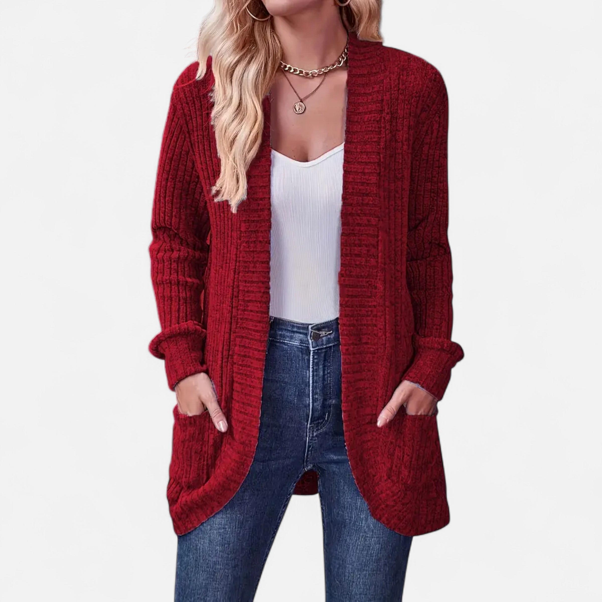 Women’s Essential Knit Cardigan – Soft Long-Sleeve Open-Front Sweater