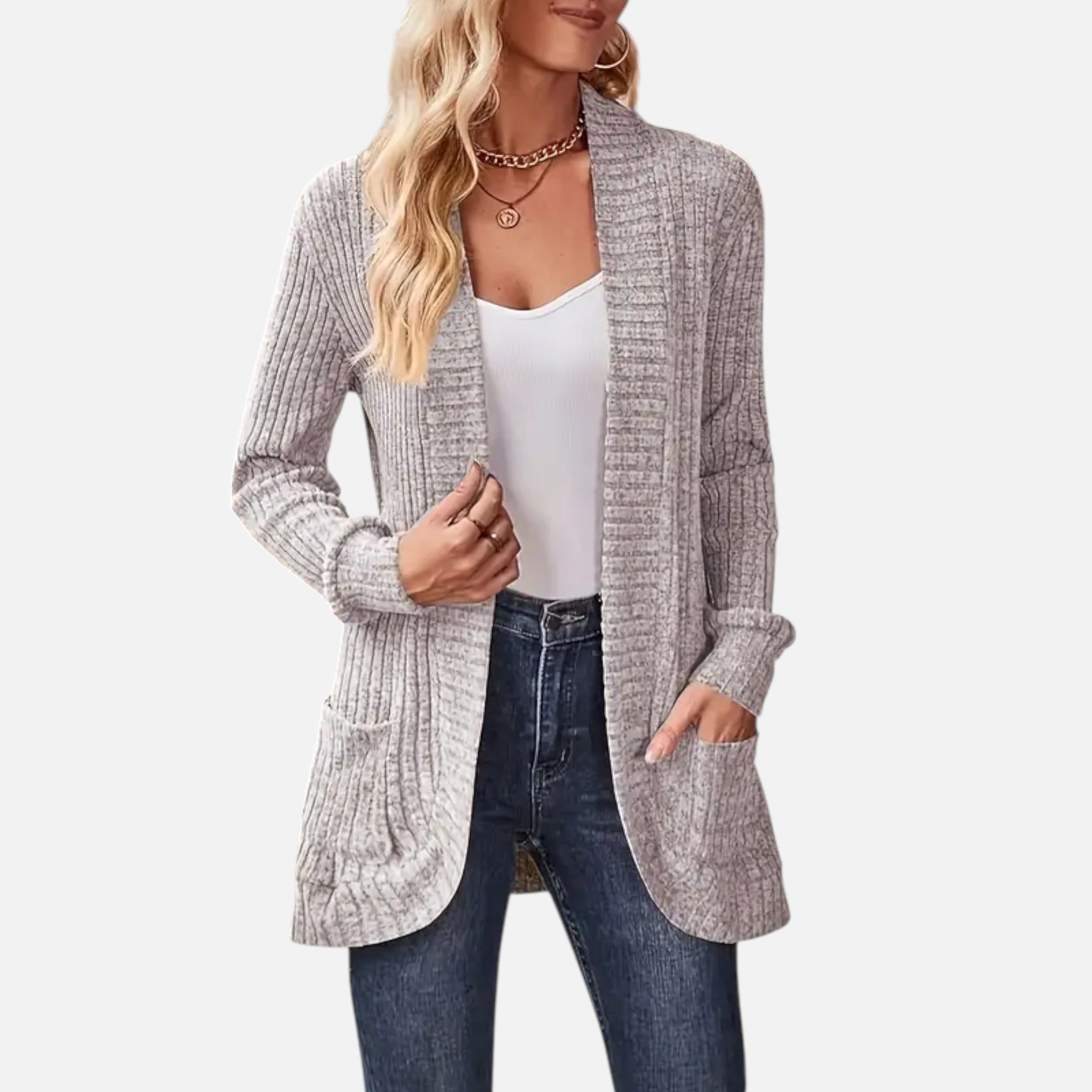 Women’s Essential Knit Cardigan – Soft Long-Sleeve Open-Front Sweater