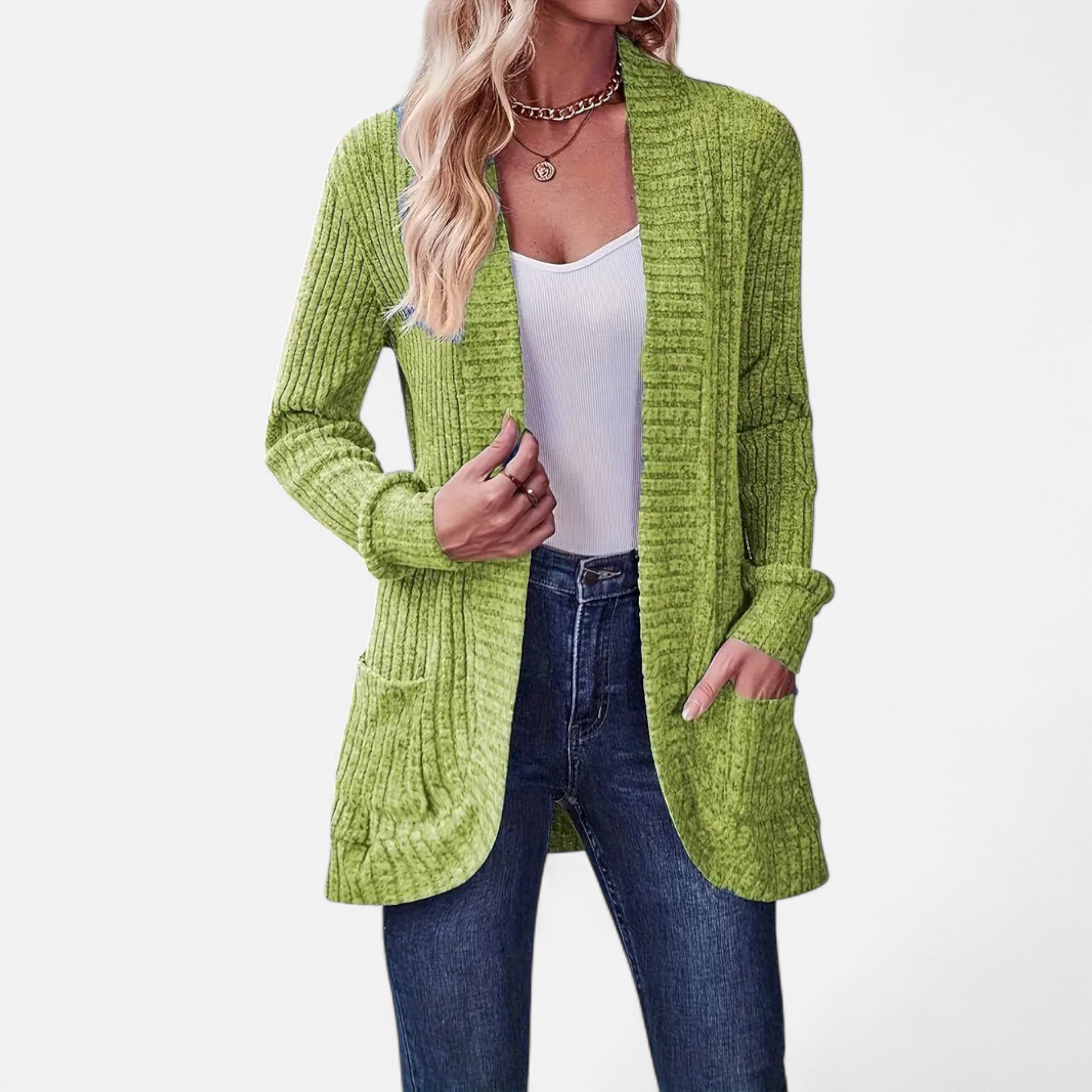 Women’s Essential Knit Cardigan – Soft Long-Sleeve Open-Front Sweater