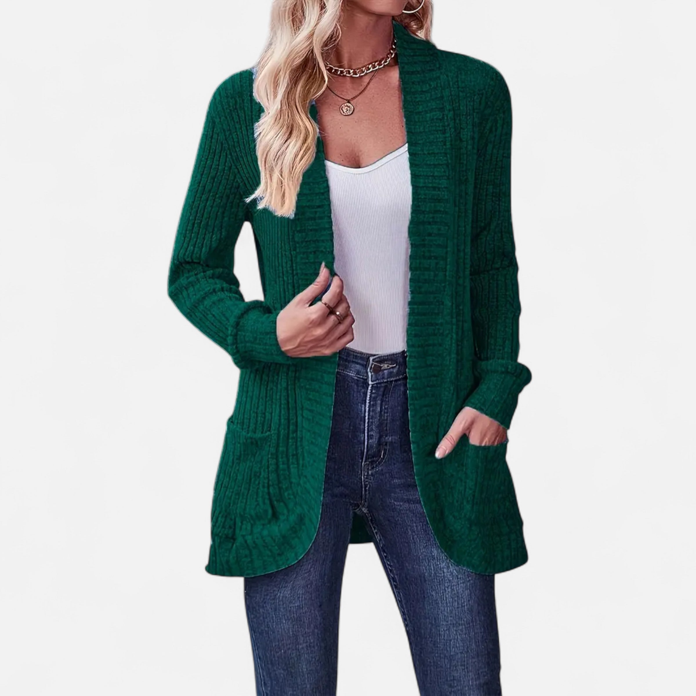 Women’s Essential Knit Cardigan – Soft Long-Sleeve Open-Front Sweater