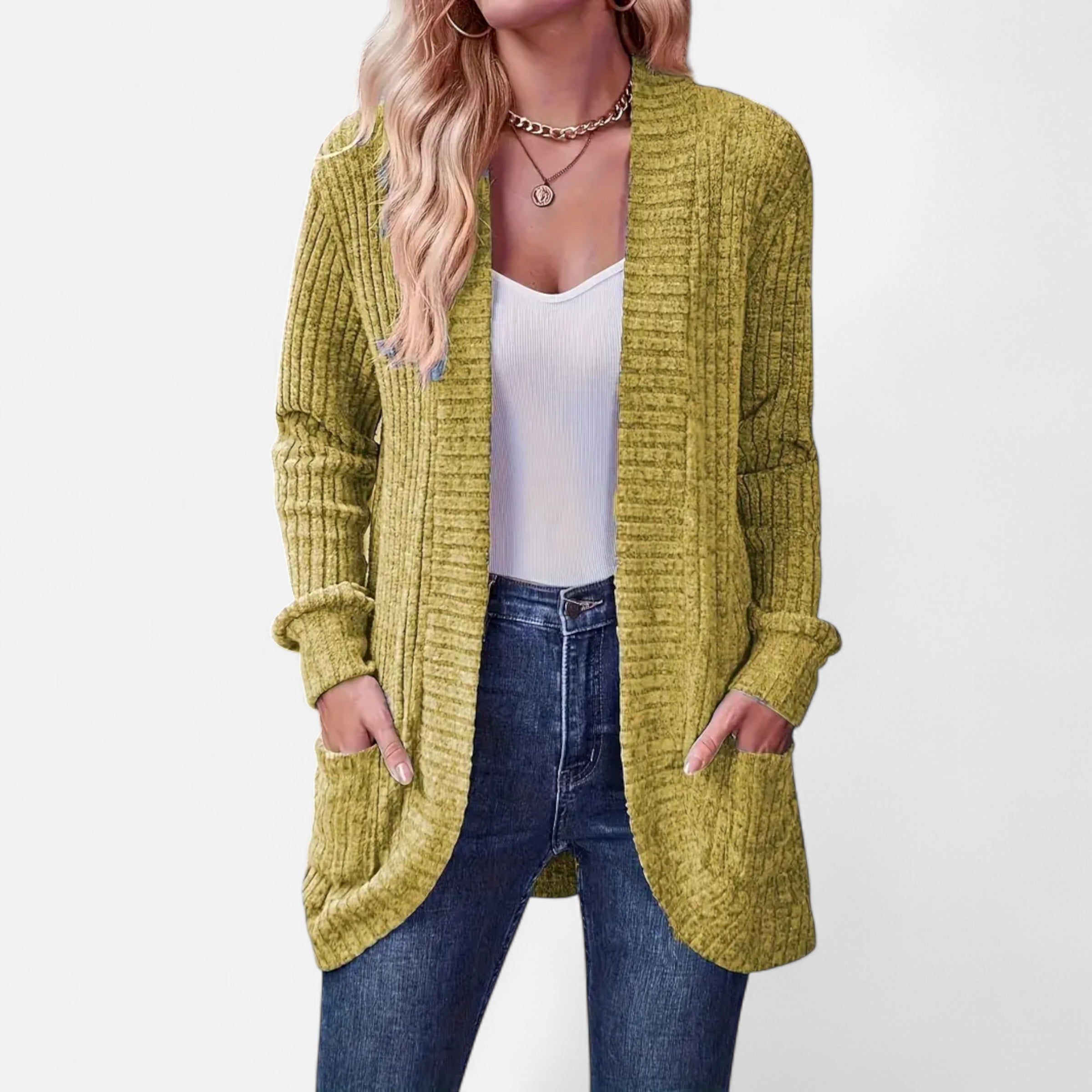 Women’s Essential Knit Cardigan – Soft Long-Sleeve Open-Front Sweater