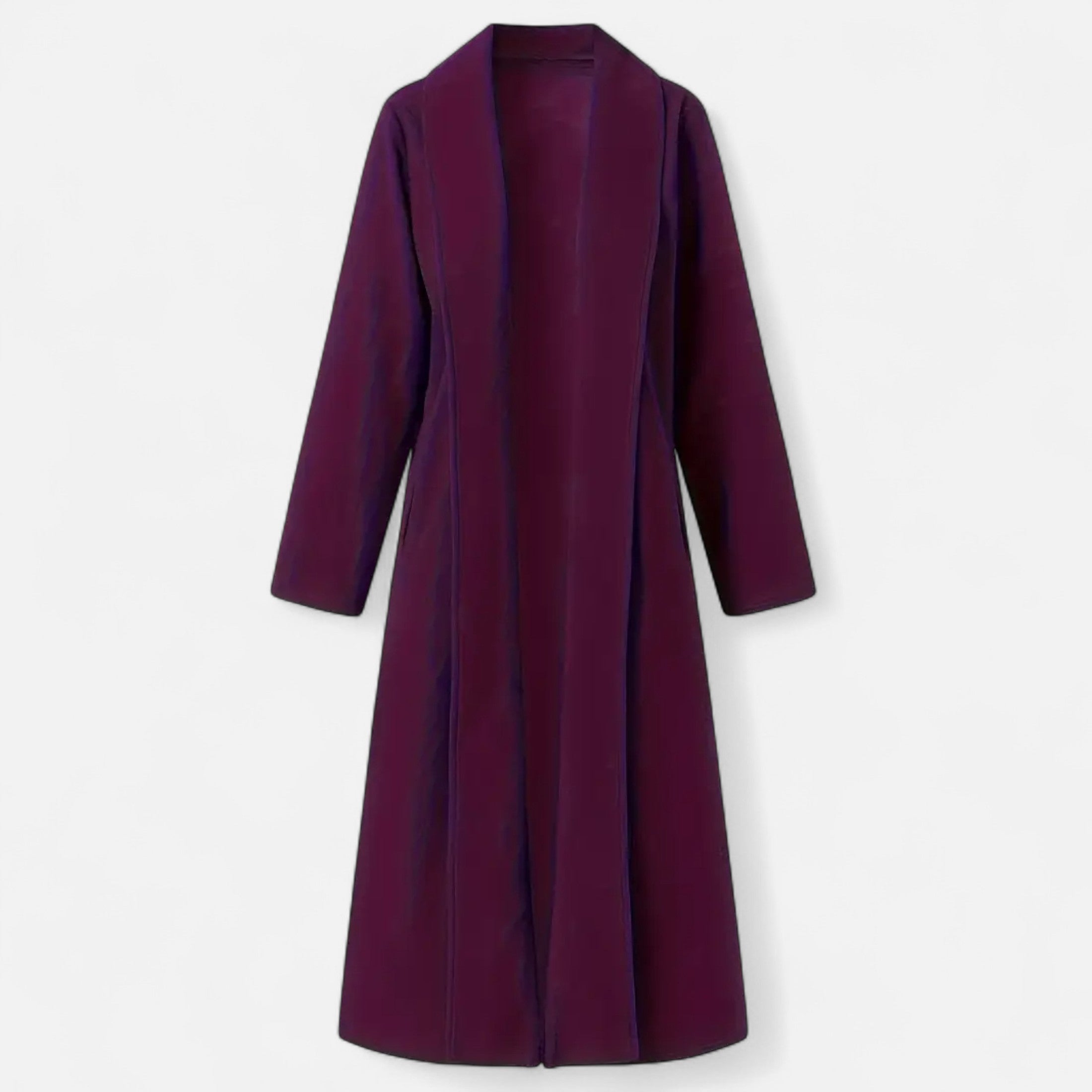 Women’s Long Plus-Size Trench Coat – Lightweight Elegant Lapel Jacket