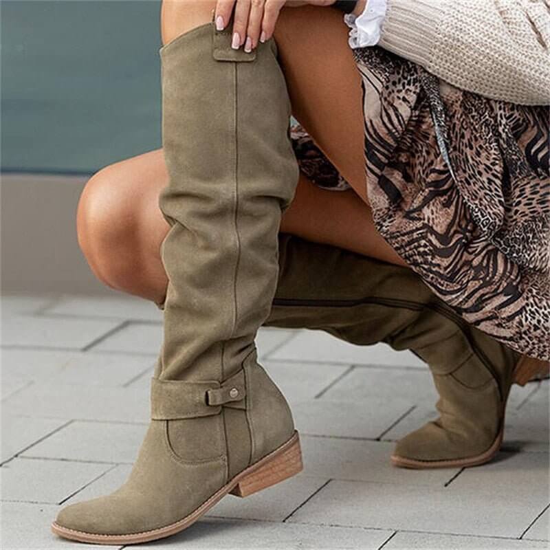 High Suede Knee Boots – Elegant Over-the-Knee Boots with Orthopedic Comfort
