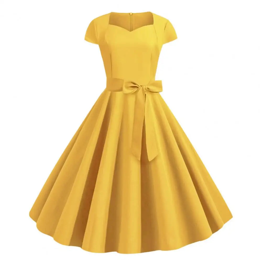 Sacha - Retro 1950s Bright Yellow Dress