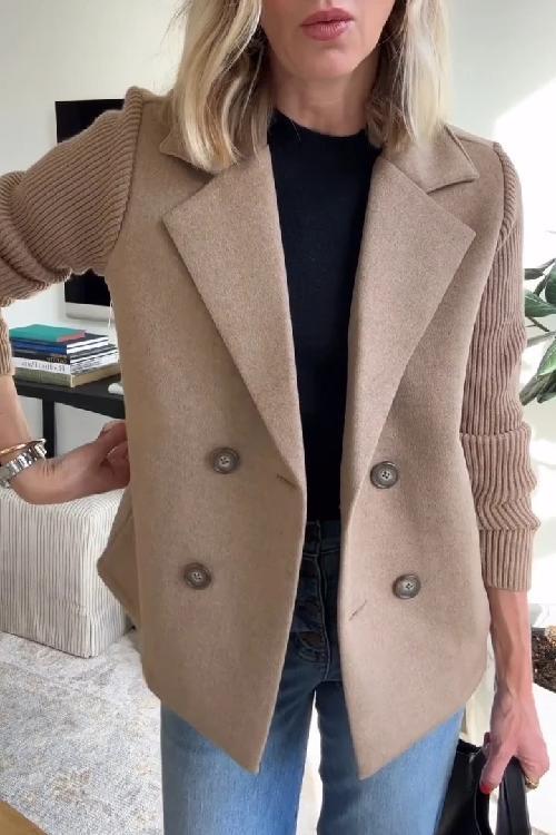 Double-Breasted Relaxed Fit Jacket for Women