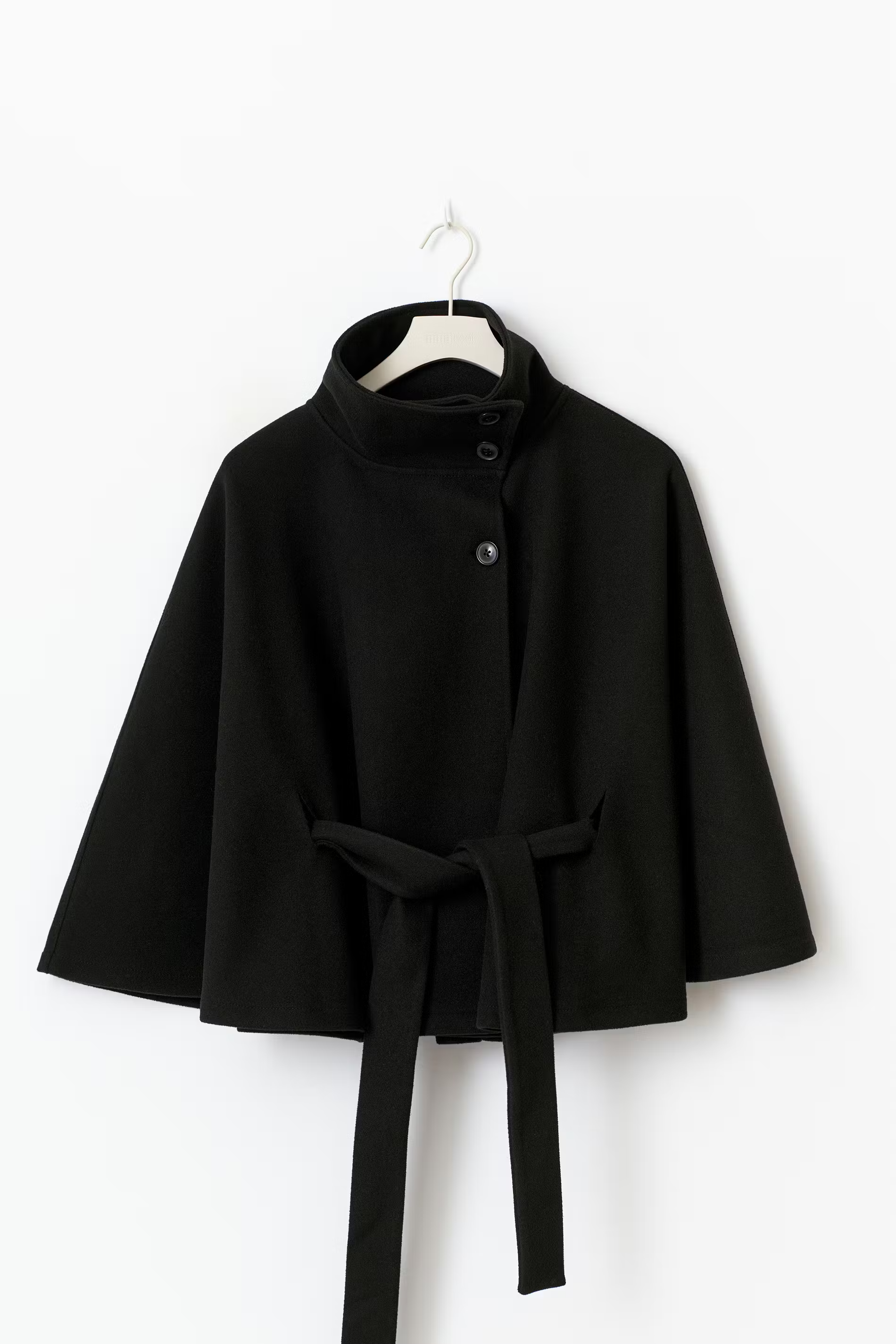 Belted Funnel Neck Jacket for Women
