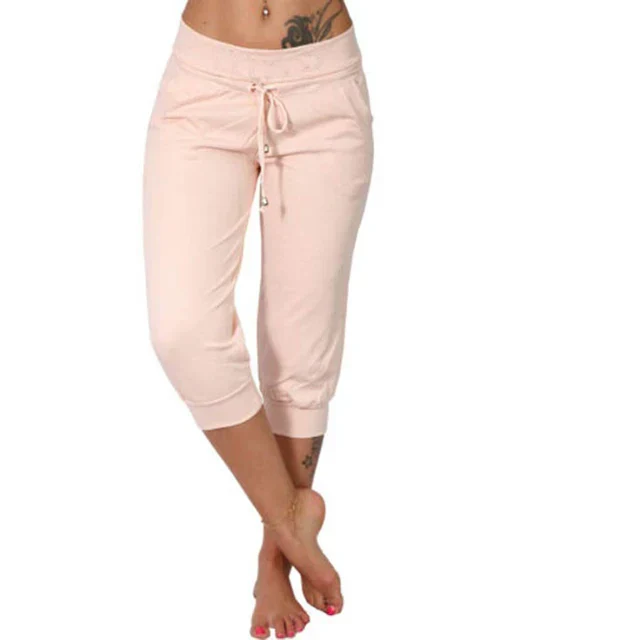 Indie - Capri Trousers with Drawstring Waist