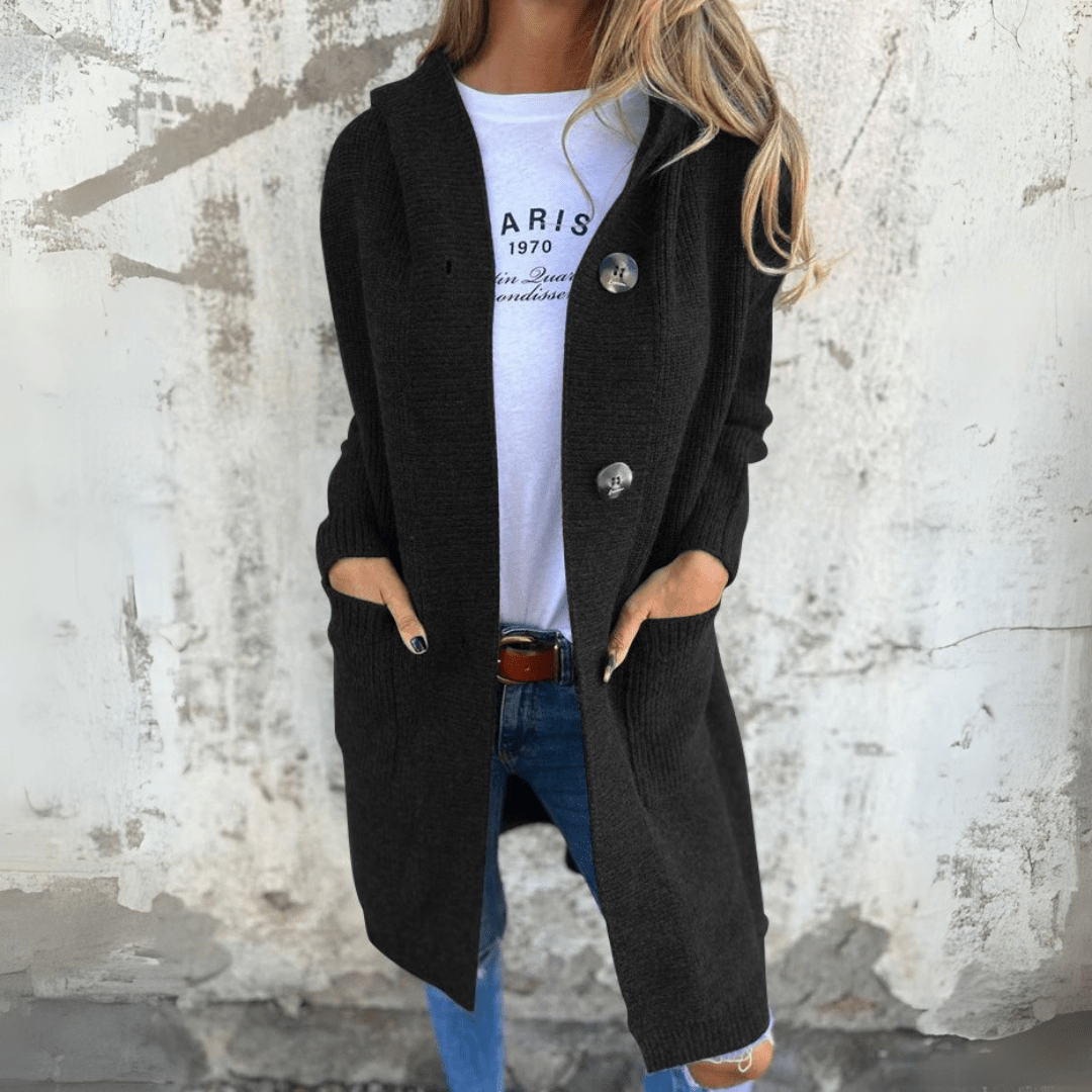 Long Knit Cardigan with Buttons – Lightweight Spring Layer for Effortless Style