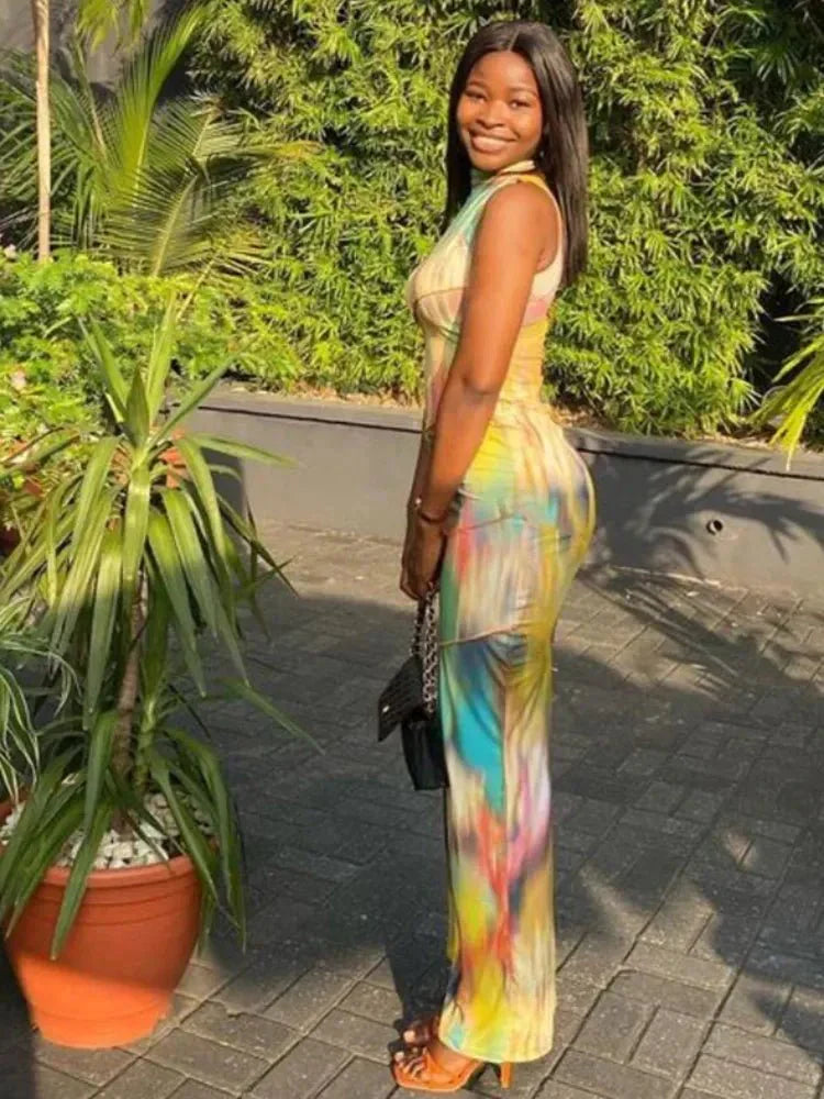 Olima | Colourful Maxi Summer Dress