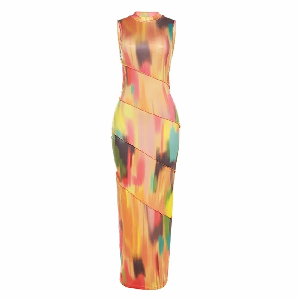 Olima | Colourful Maxi Summer Dress