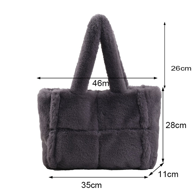 Dante Plush Handbag: Chic Winter Accessory for Women