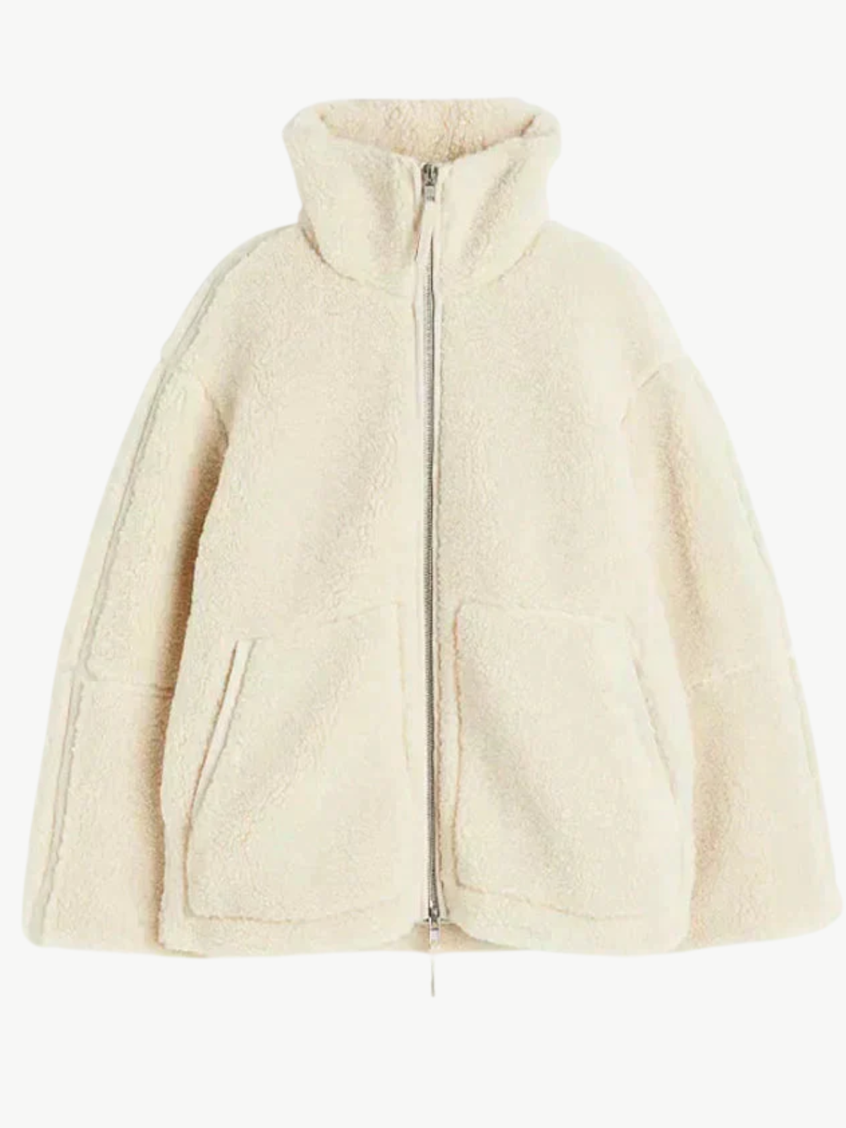 Women’s Oversized Teddy Fleece Zip Jacket – Ultra Soft & Cozy Winter Layer