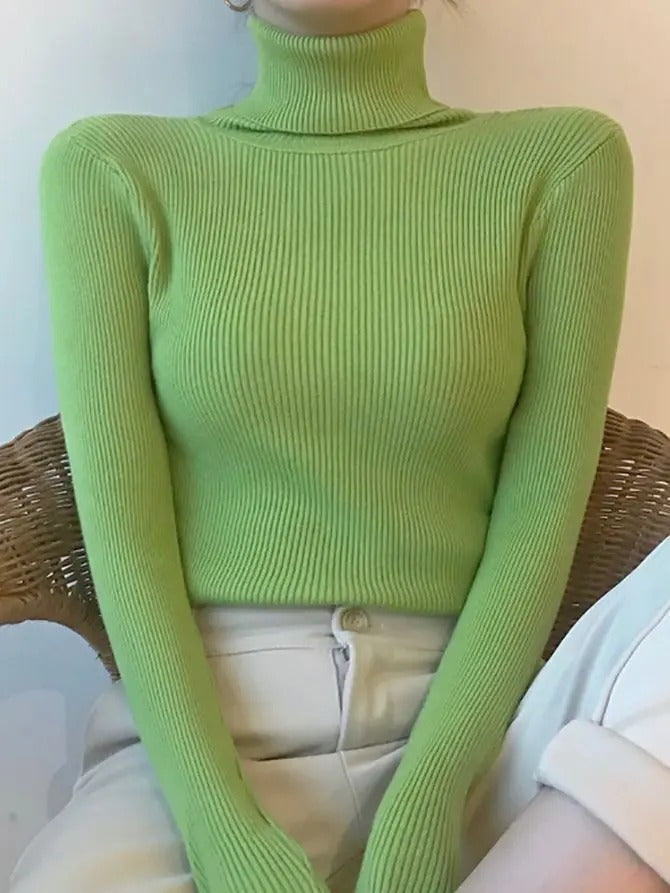 Cashmere turtleneck sweater for women