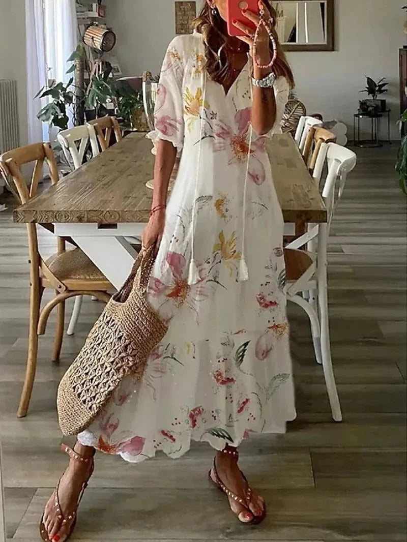 Boho-Inspired Earth Tone Dress