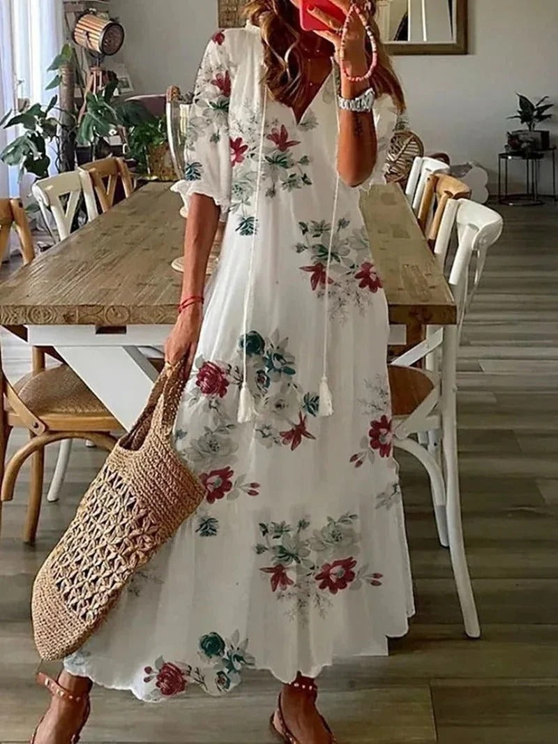 Boho-Inspired Earth Tone Dress