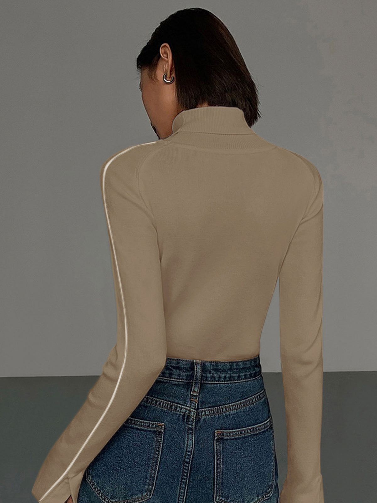 Women's Fitted Turtleneck Sweater