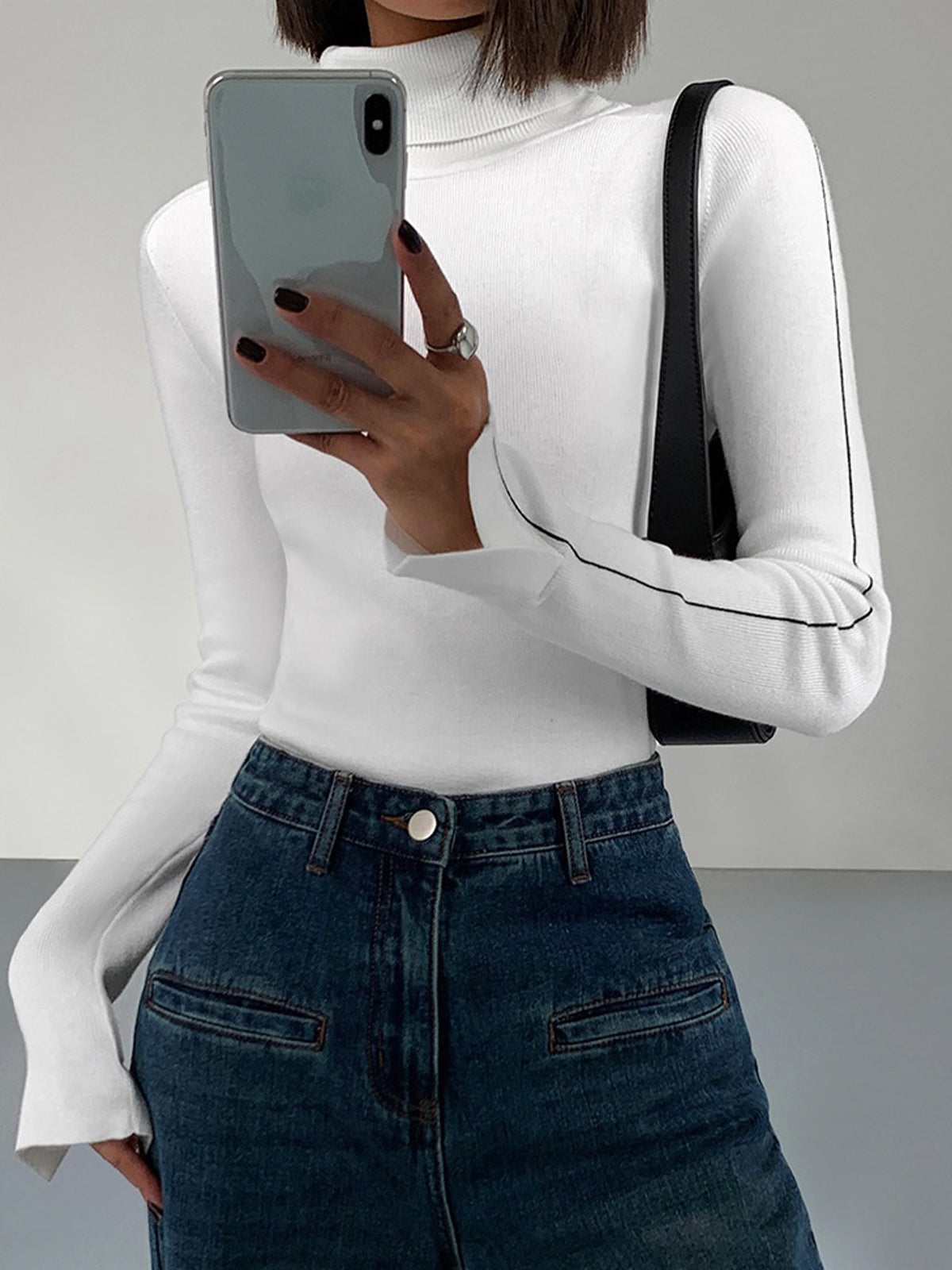 Women's Fitted Turtleneck Sweater