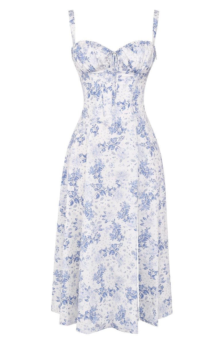 Women's Floral A-Line Midi Dress