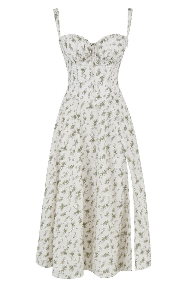 Women's Floral A-Line Midi Dress