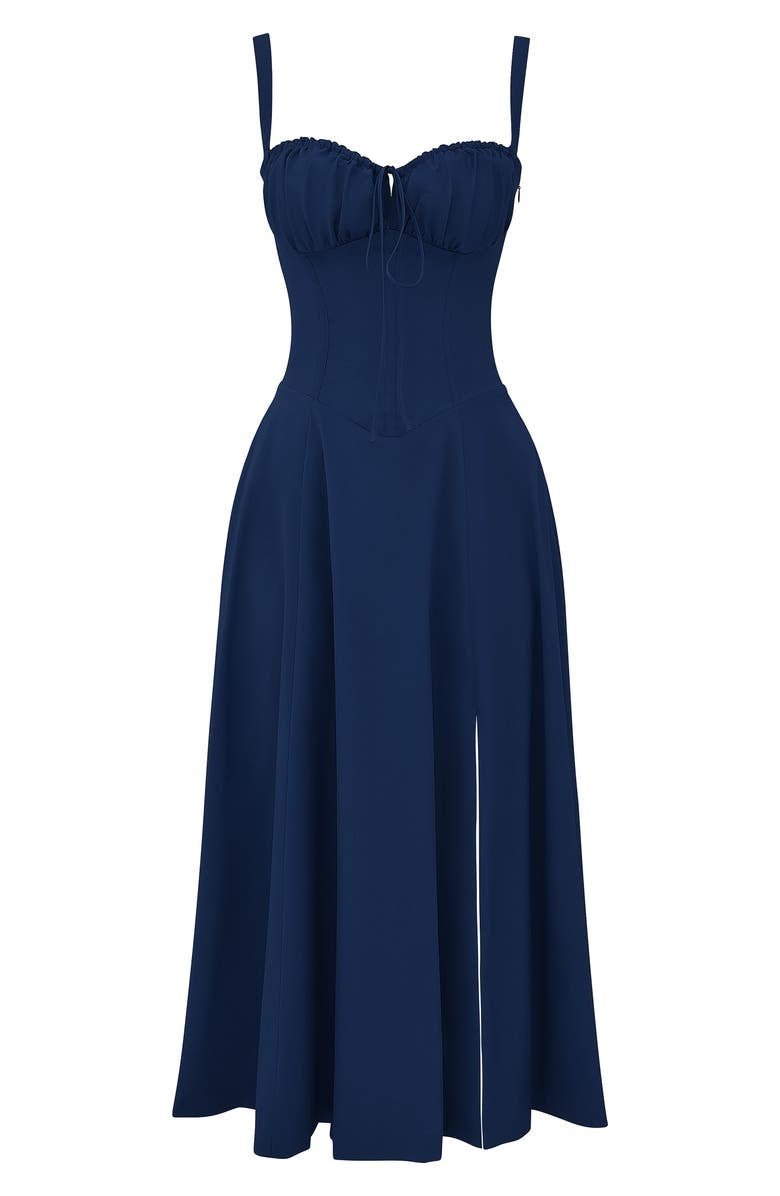 Women's Floral A-Line Midi Dress