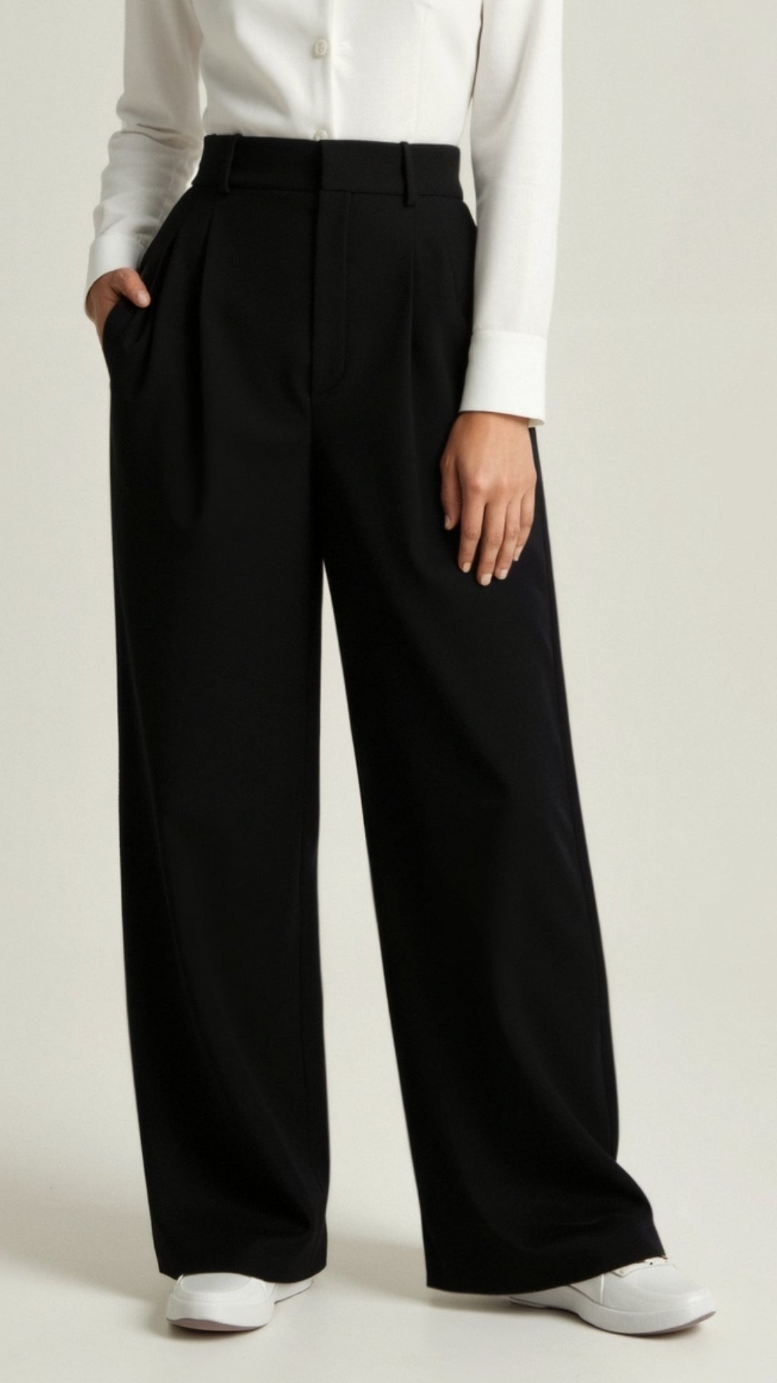 Women's High-Waisted Pleated Wide Leg Pants