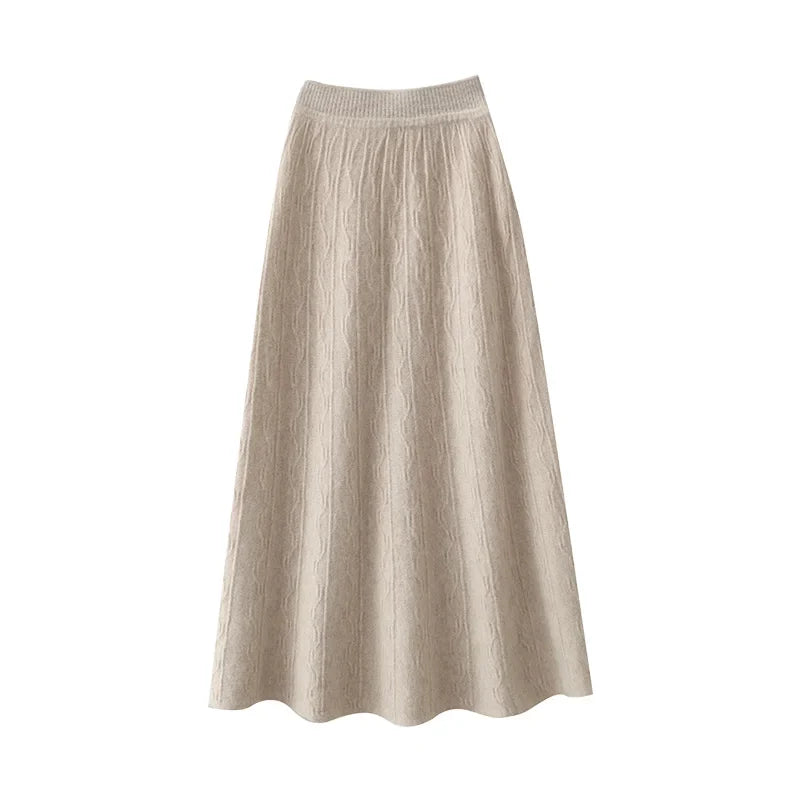 Women's Knit A-Line Midi Skirt
