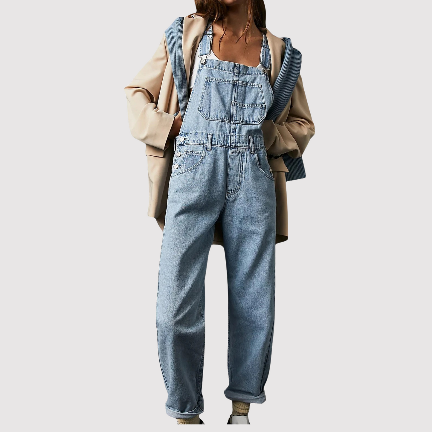 Women's Relaxed Fit Denim Overalls