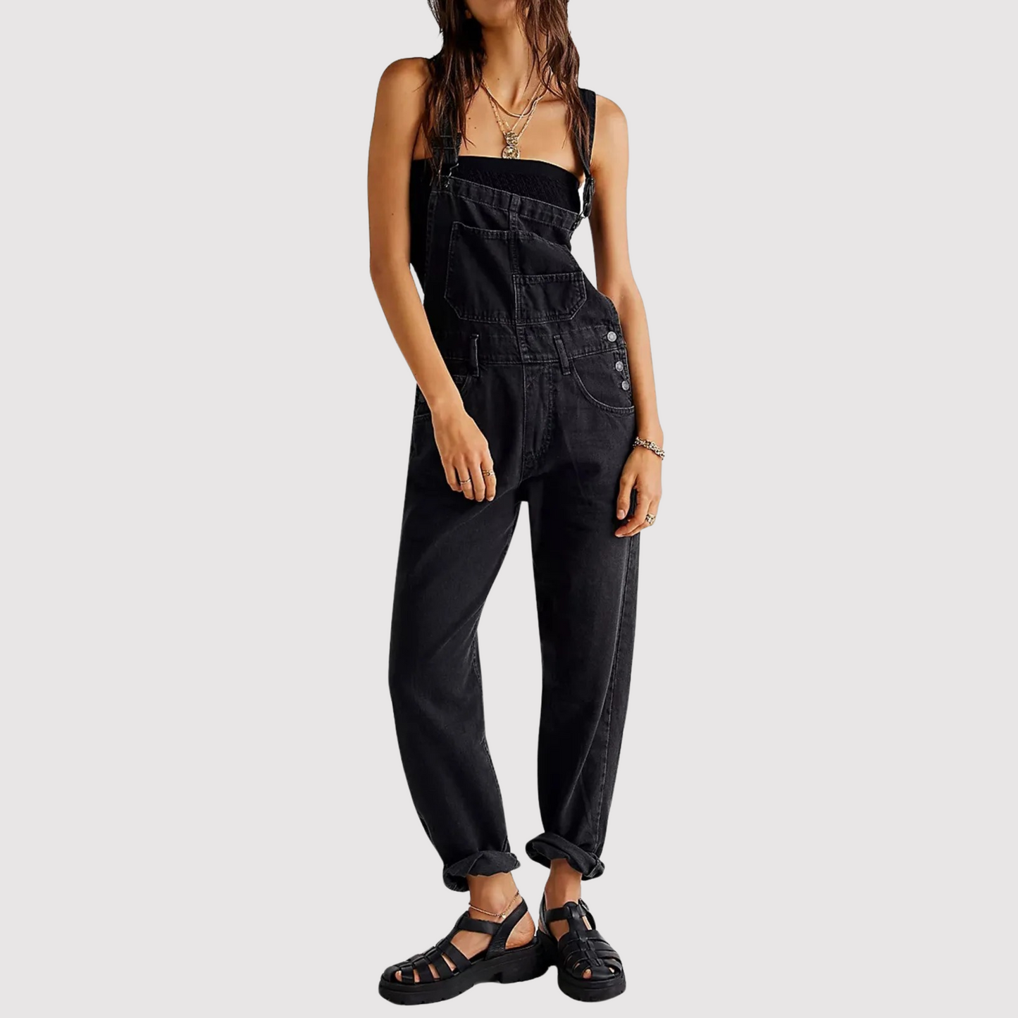 Women's Relaxed Fit Denim Overalls