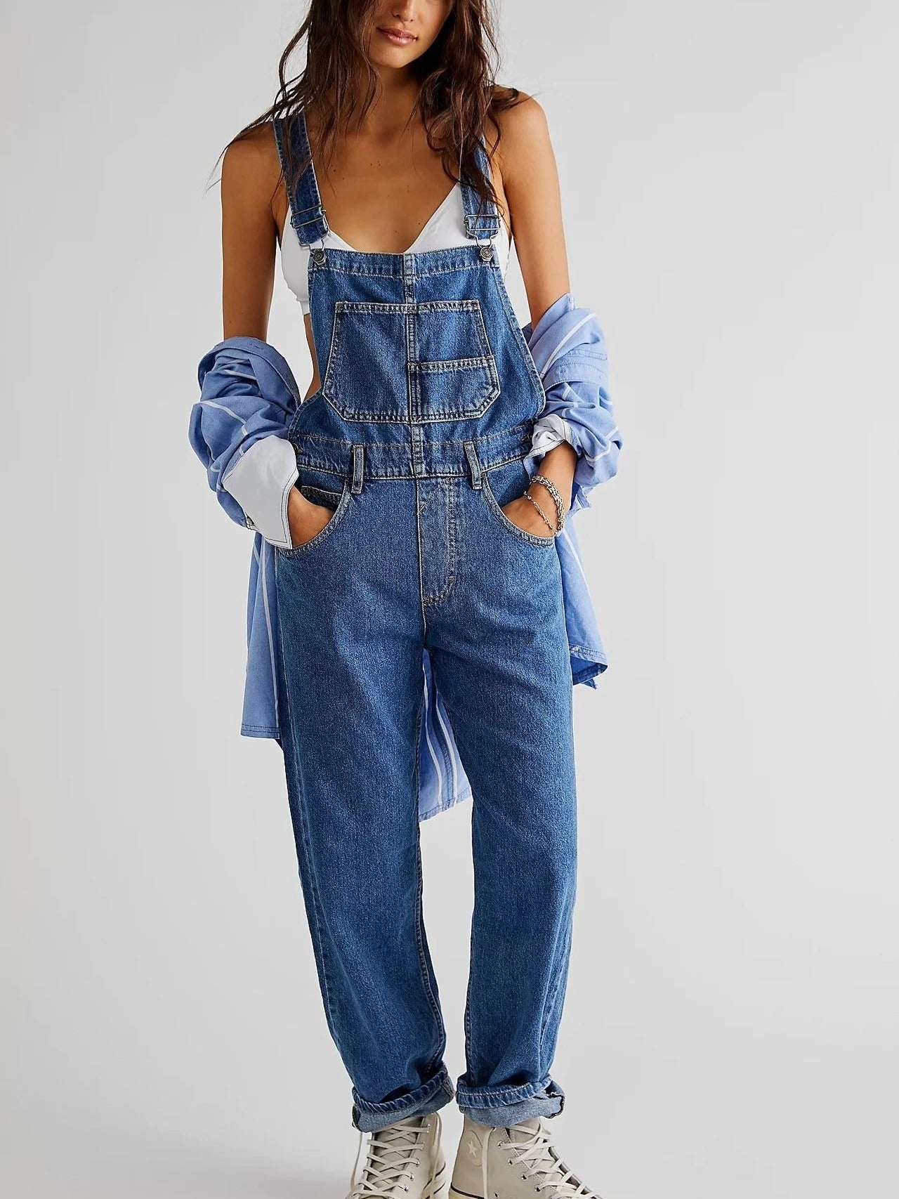 Women's Relaxed Fit Denim Overalls