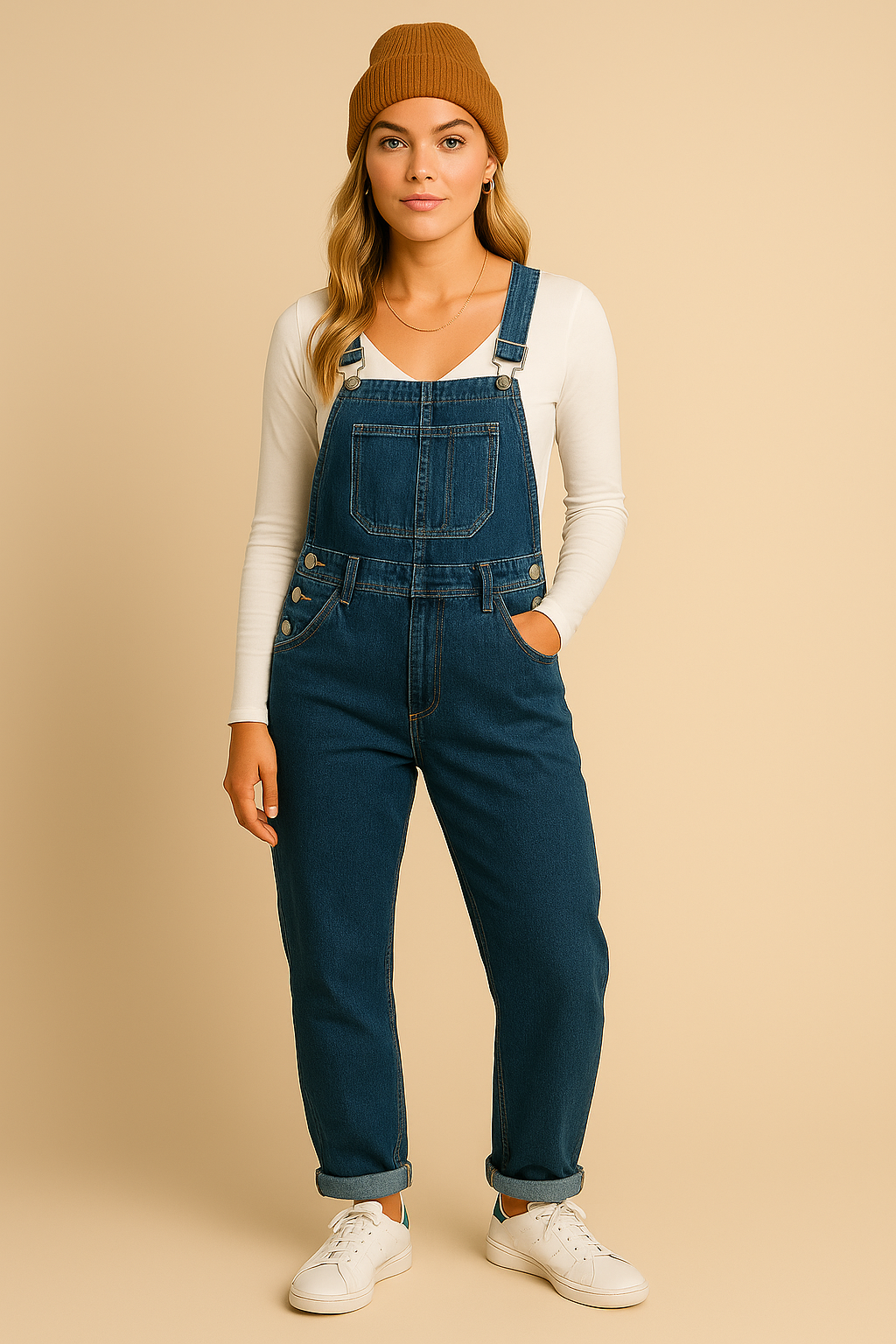 Women's Relaxed Fit Denim Overalls