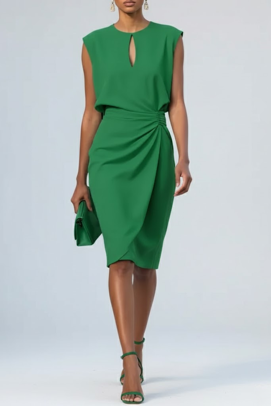 Women's Sleeveless Pencil Midi Dress