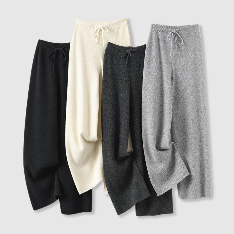 Women's Wide-Leg Cashmere Pants