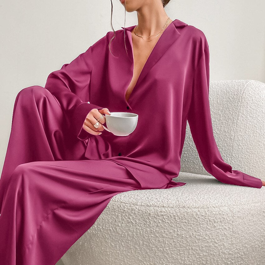 Women's Wide Leg Pant Set