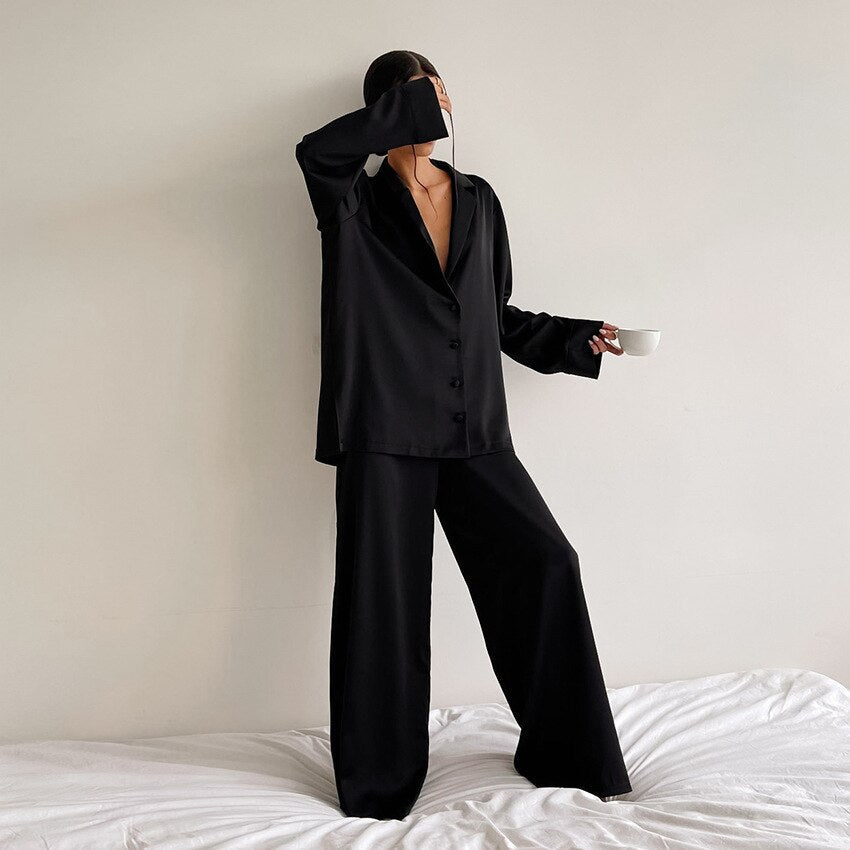 Women's Wide Leg Pant Set
