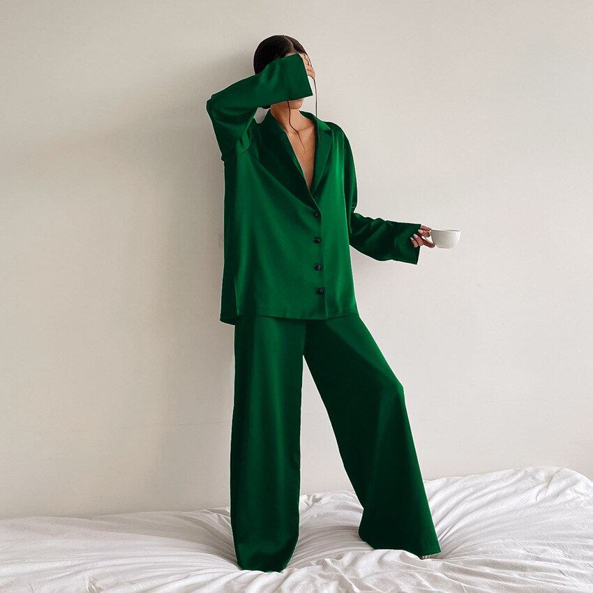 Women's Wide Leg Pant Set