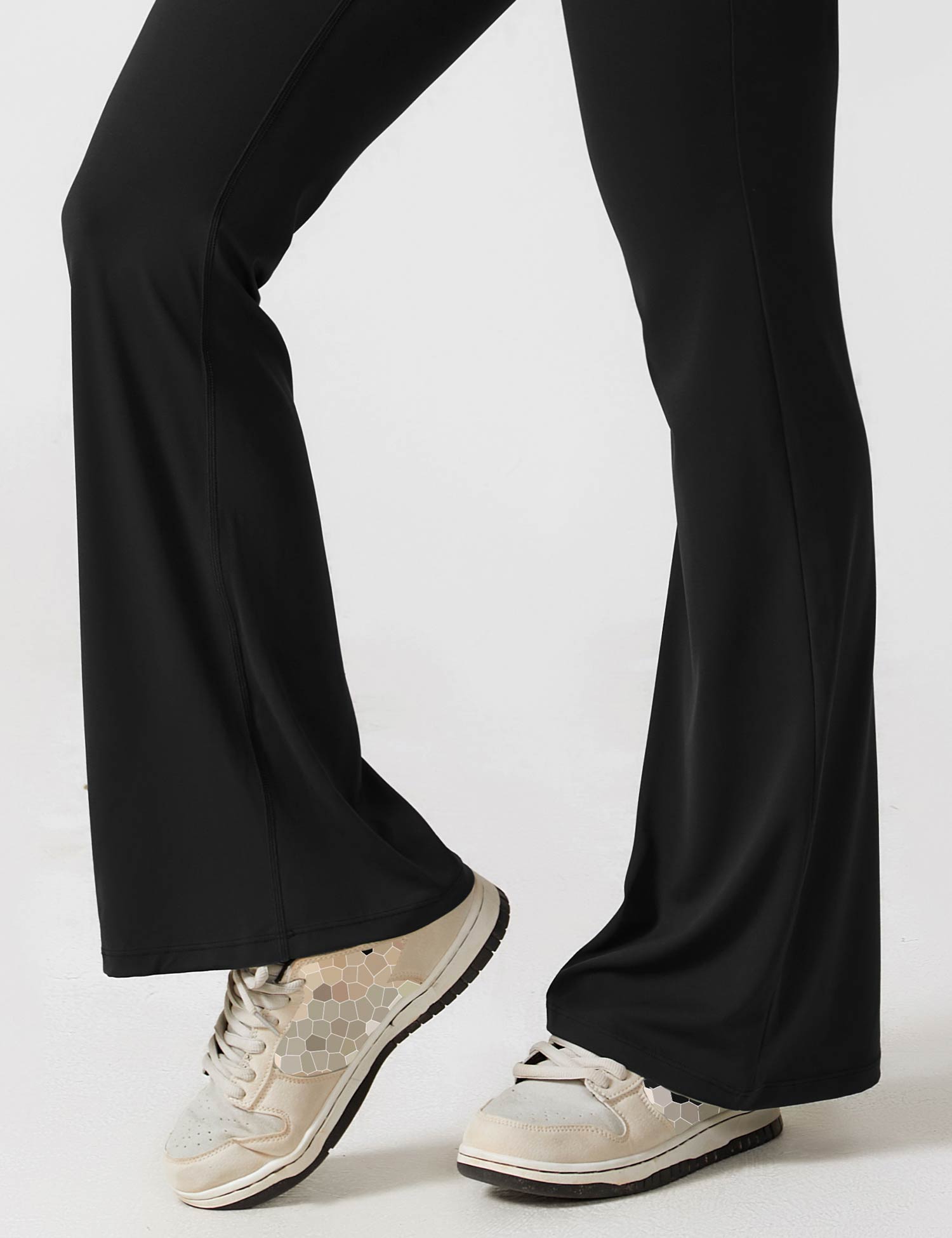 Women’s Open Back Flared Jumpsuit – Deep V-Cut, Scrunch Detail & Stretch Comfort