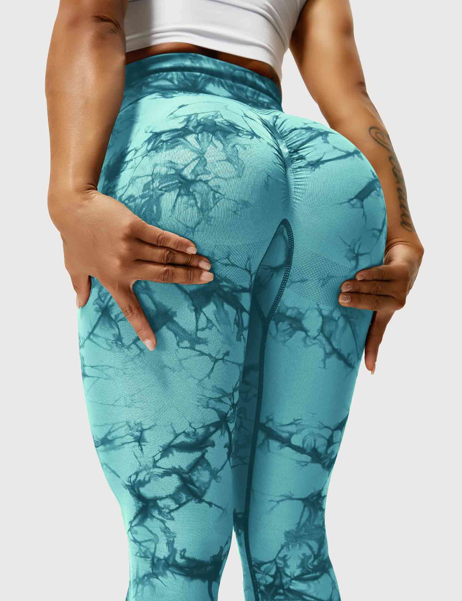 Women’s Tie-Dye Scrunch Leggings – High-Waisted, Sculpting & Buttery-Soft Fit