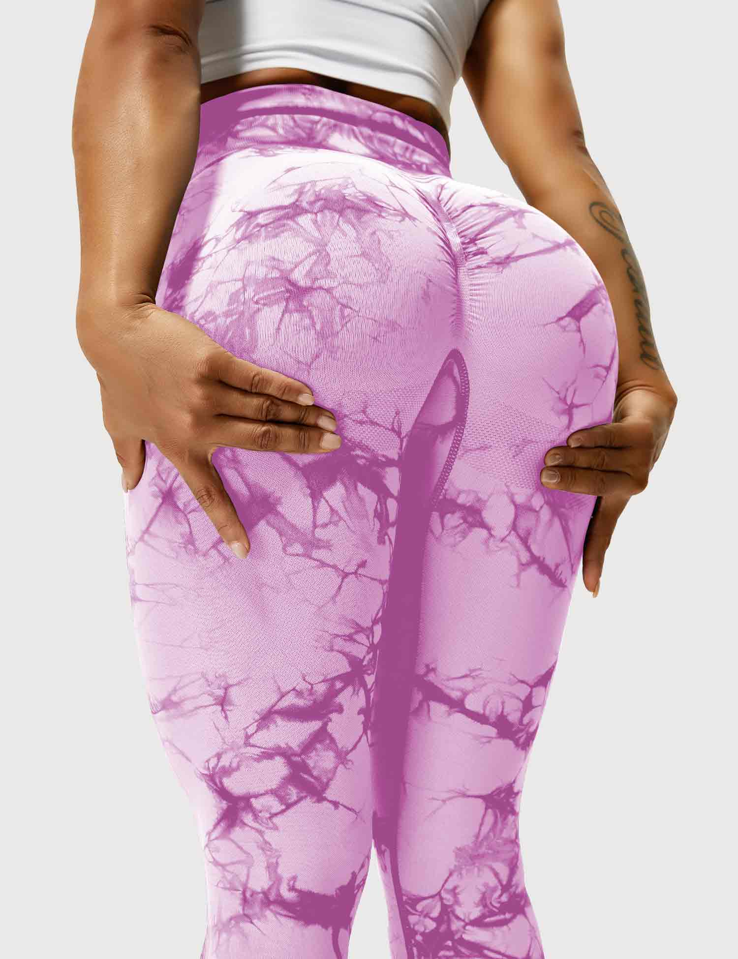 Women’s Tie-Dye Scrunch Leggings – High-Waisted, Sculpting & Buttery-Soft Fit