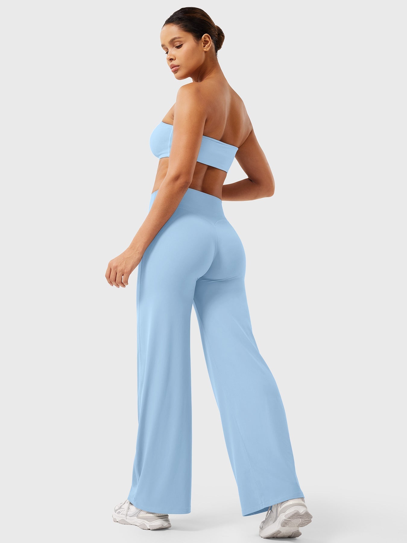 High-Waist Flared Pants – Stretch Straight-Leg with Hip-Contouring Fit