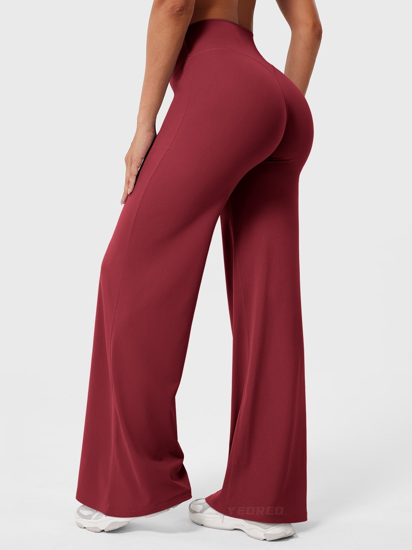 High-Waist Flared Pants – Stretch Straight-Leg with Hip-Contouring Fit